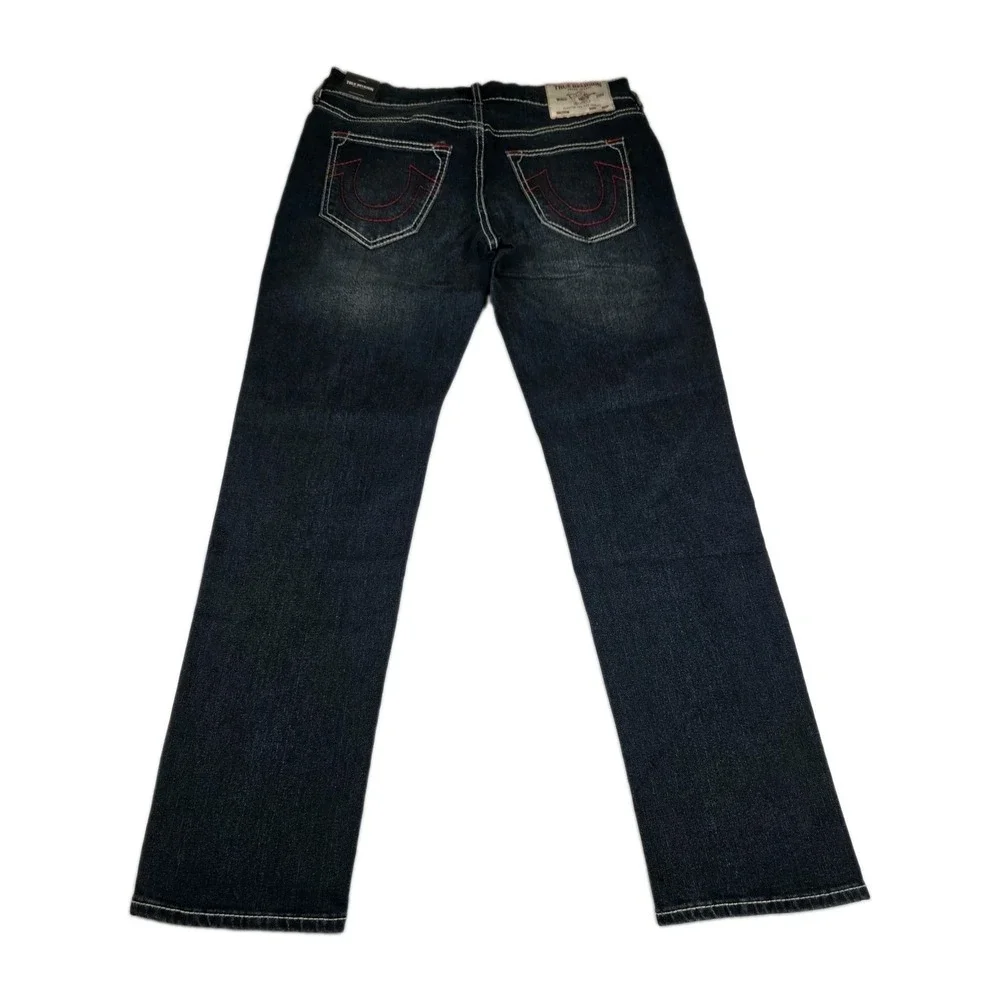 True Religion Jeans Mens Size 31 Geno Big T Relaxed Slim Dark Hawks Eye Wash New